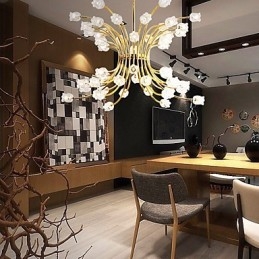 Lampadario moderno minimalista con plafoniera
