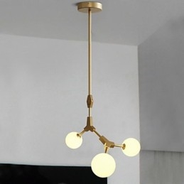Lampadario a sospensione classico mini in legno e bambù, finitura verniciata
