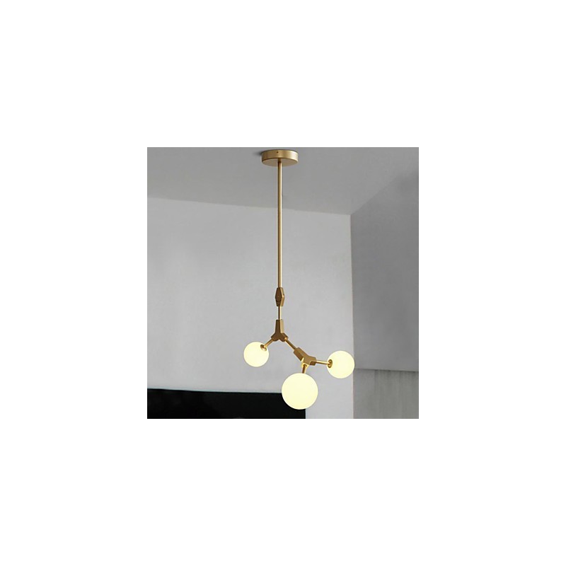 Lampadario a sospensione classico mini in legno e bambù, finitura verniciata