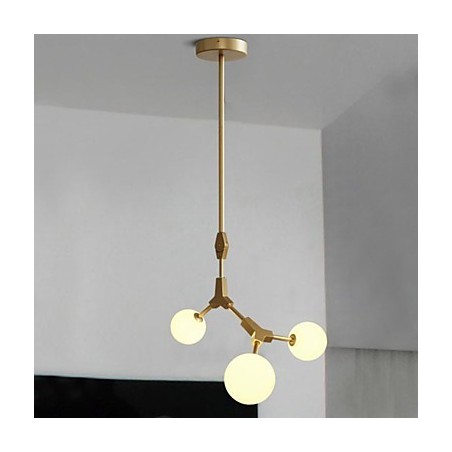 Lampadario a sospensione classico mini in legno e bambù, finitura verniciata
