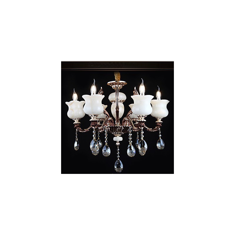 Lampadario a sospensione Jade in lega di zinco a 6 luci