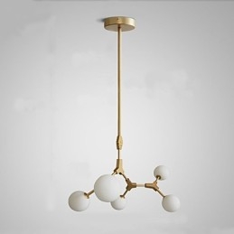 Lampadario a sospensione classico mini in legno e bambù verniciato