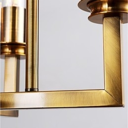 Lampadario moderno minimalista in metallo e vetro, 6 luci E26/E27