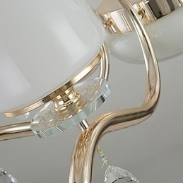 Lampadario moderno contemporaneo elettroplaccato in metallo e cristallo 3 luci E12/E14