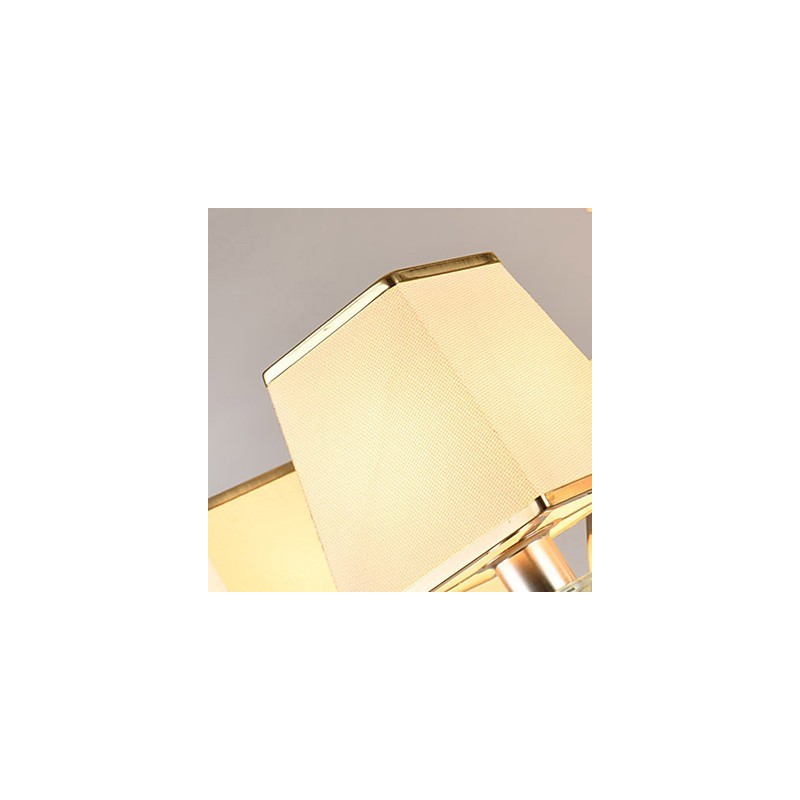 Lampadario moderno contemporaneo in metallo e cristallo, 3 luci E12/E14, 60 cm