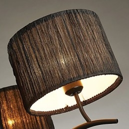 Lampadario classico tradizionale 3 luci con paralume in tessuto