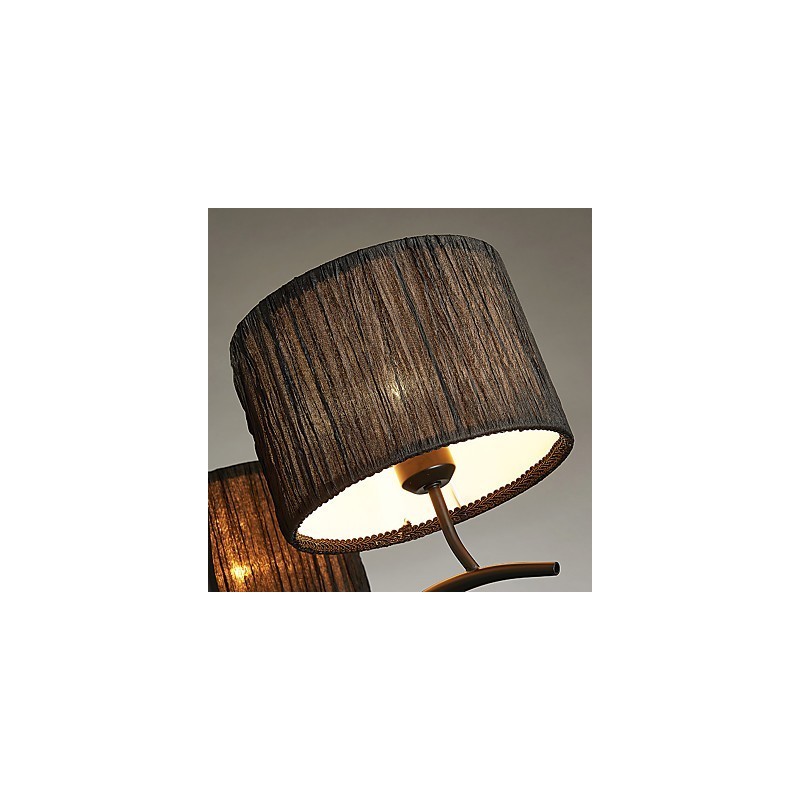 Lampadario classico tradizionale 3 luci con paralume in tessuto