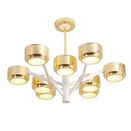 Lampadario minimalista moderno a tamburo 9 luci G9 LED integrata