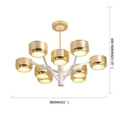 Lampadario minimalista moderno a tamburo 9 luci G9 LED integrata