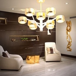 Lampadario minimalista moderno a tamburo 9 luci G9 LED integrata