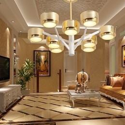 Lampadario minimalista moderno a tamburo 9 luci G9 LED integrata