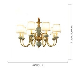 Lampadario classico country in ottone mini, 8 lampadine E12/E14