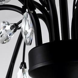 Lampadario a cristallo a 12 luci dipinto, moderno, classico, vintage, country, 2 livelli