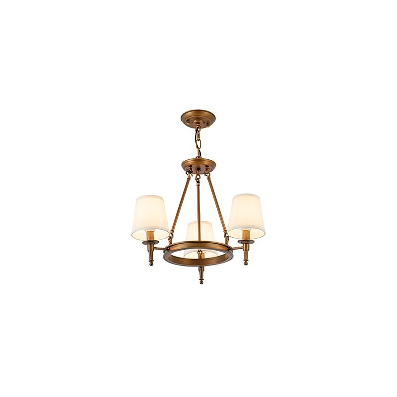 Lampadario a 3 luci in stile rustico, vintage e moderno, finitura dipinta