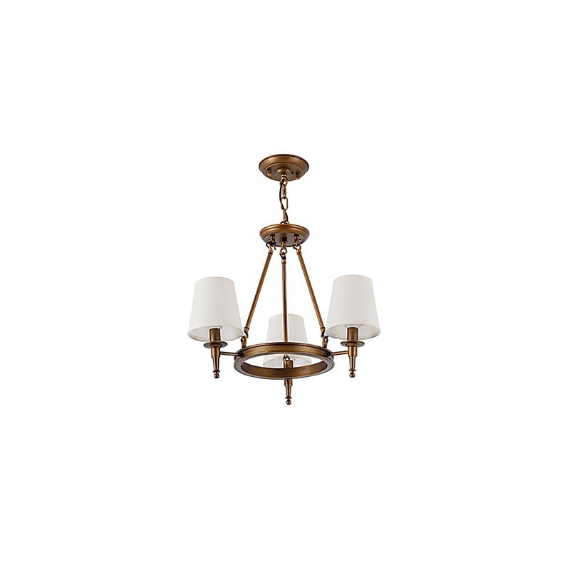 Lampadario a 3 luci in stile rustico, vintage e moderno, finitura dipinta