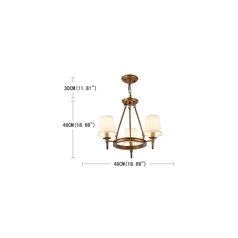 Lampadario a 3 luci in stile rustico, vintage e moderno, finitura dipinta