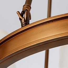 Lampadario a 3 luci in stile rustico, vintage e moderno, finitura dipinta