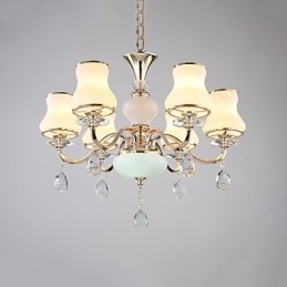 Lampadario contemporaneo elettroplaccato con cristalli e struttura in metallo