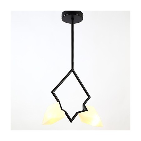 Lampadario moderno a 2 luci in metallo e vetro color pesca Canteen Decorate