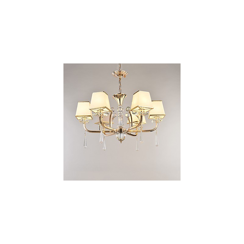 Lampadario contemporaneo elettroplaccato in cristallo e metallo 55x75 cm