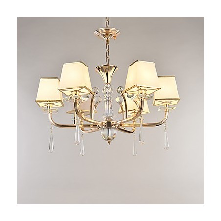 Lampadario contemporaneo elettroplaccato in cristallo e metallo 55x75 cm