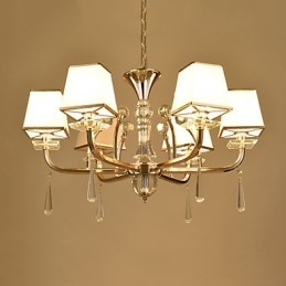 Lampadario contemporaneo elettroplaccato in cristallo e metallo 55x75 cm
