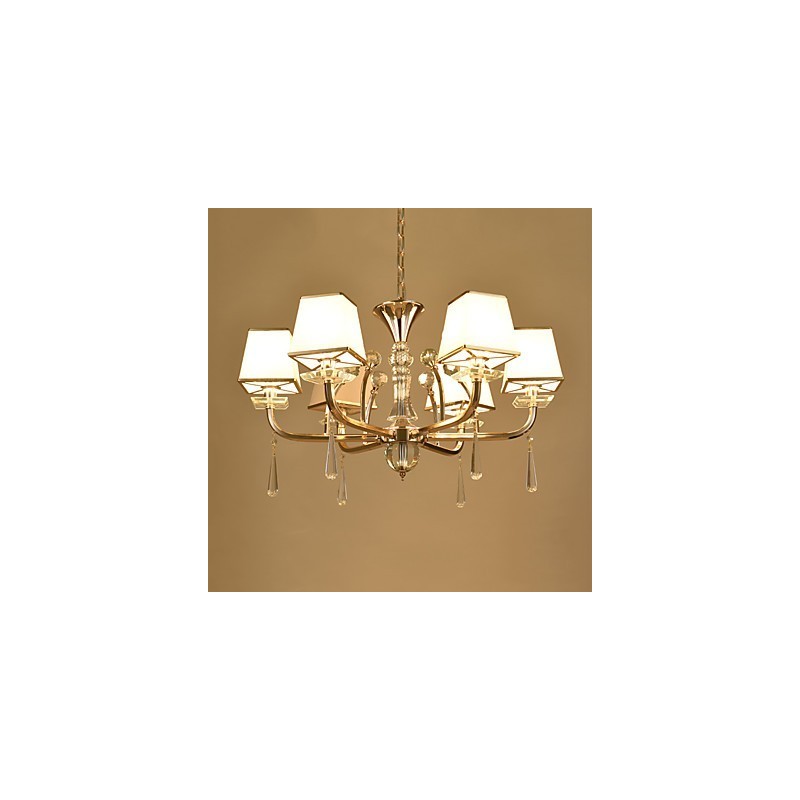 Lampadario contemporaneo elettroplaccato in cristallo e metallo 55x75 cm