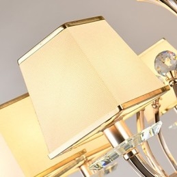 Lampadario contemporaneo elettroplaccato in cristallo e metallo 55x75 cm