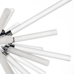 Lampadario a globo cromato in metallo e cristallo con LED integrato