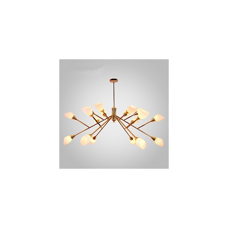 Lampadario nordico creativo per ingresso, metallo e vetro, 83 x 135 x 83 cm