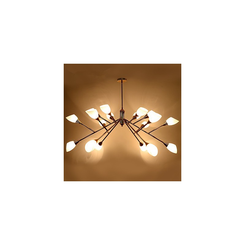 Lampadario nordico creativo per ingresso, metallo e vetro, 83 x 135 x 83 cm
