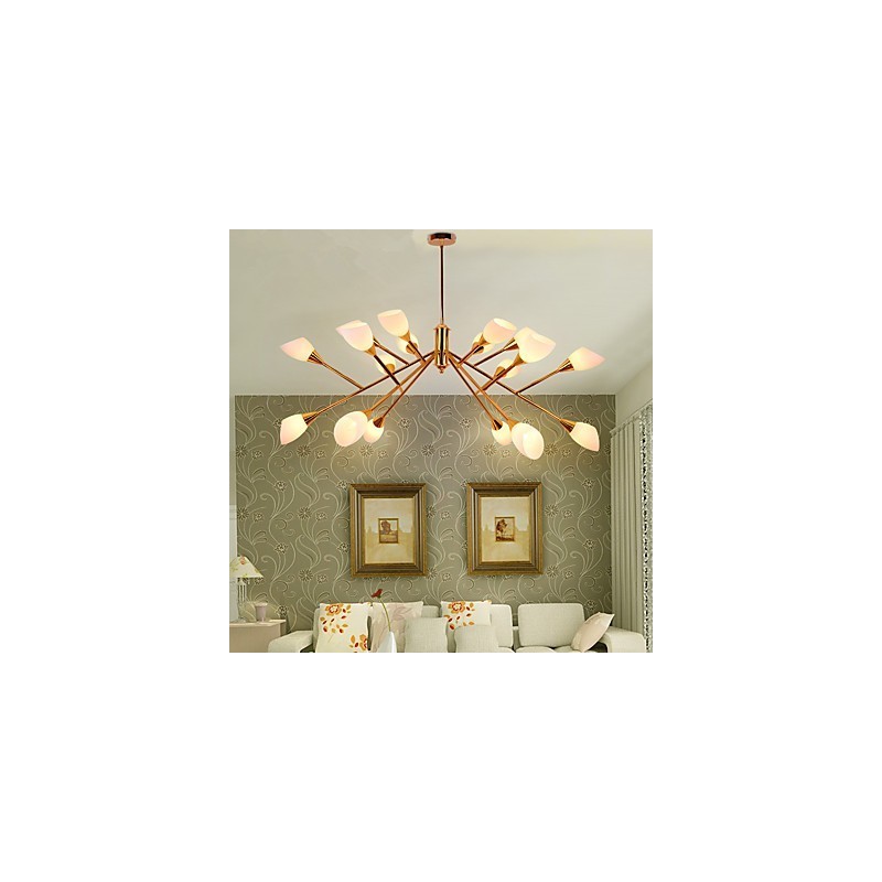 Lampadario nordico creativo per ingresso, metallo e vetro, 83 x 135 x 83 cm