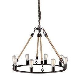 Lampadario mini vintage in metallo verniciato
