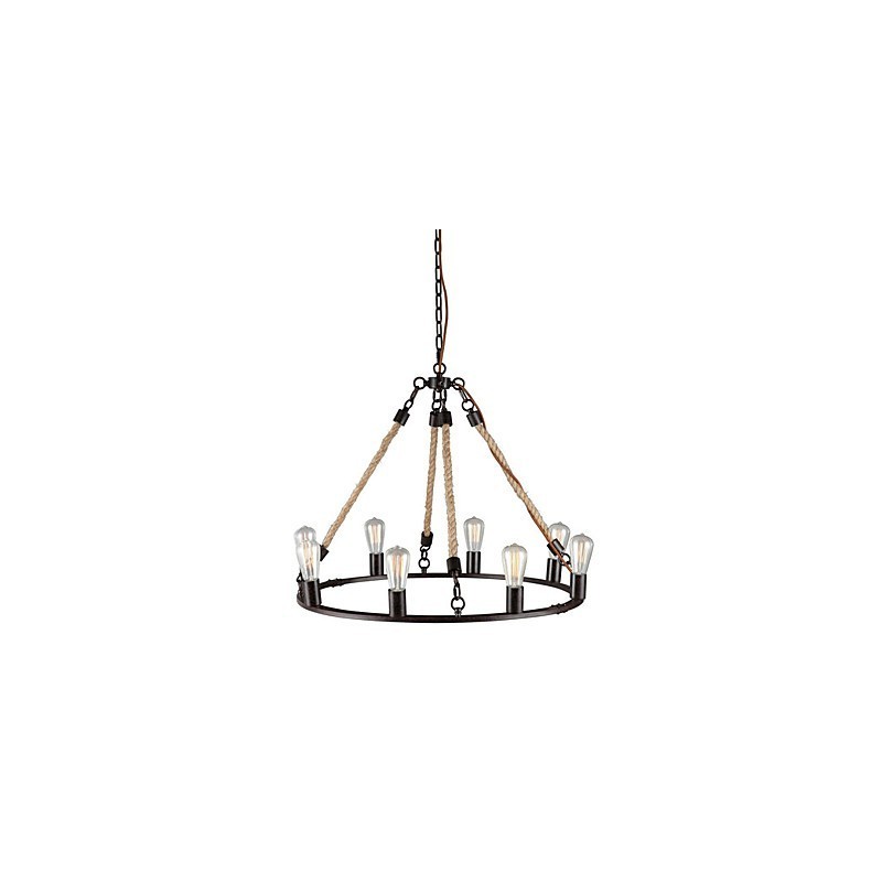 Lampadario mini vintage in metallo verniciato