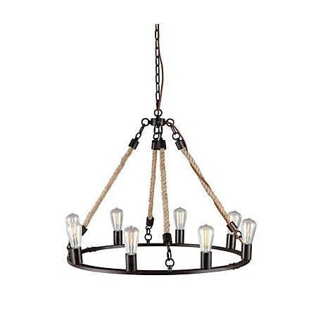 Lampadario mini vintage in metallo verniciato