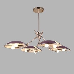 Lampadario moderno minimalista in metallo 8 luci E12/E14