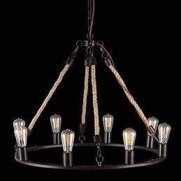 Lampadario mini vintage in metallo verniciato