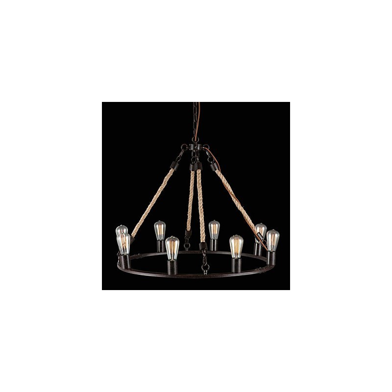 Lampadario mini vintage in metallo verniciato