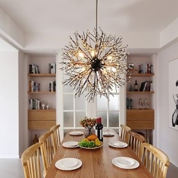 Lampadario moderno Firework Vintage in ferro battuto a 8 luci
