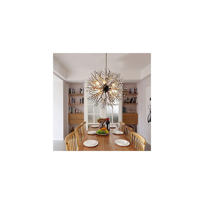 Lampadario moderno Firework Vintage in ferro battuto a 8 luci
