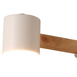 Lampadario a 3 luci in legno/bambù e metallo, stile tradizionale, classico, moderno, vintage e country