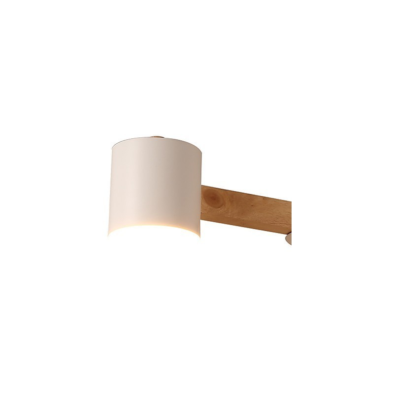 Lampadario a 3 luci in legno/bambù e metallo, stile tradizionale, classico, moderno, vintage e country
