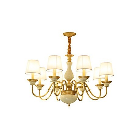 Lampadario decorativo in ottone e giada