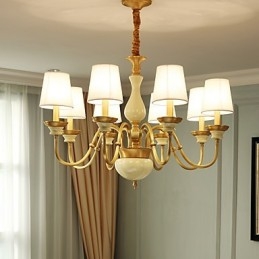 Lampadario decorativo in ottone e giada