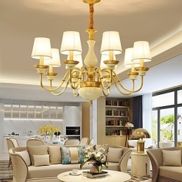Lampadario decorativo in ottone e giada