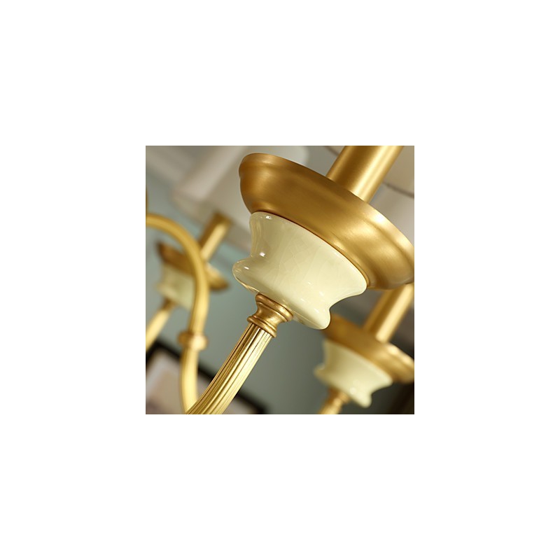 Lampadario decorativo in ottone e giada