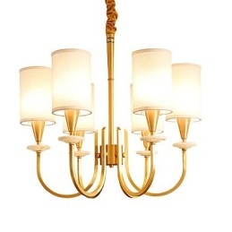 Lampadario in ottone con decorazione in giada