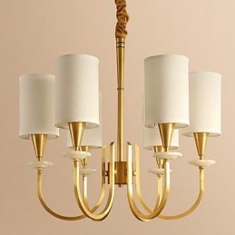Lampadario in ottone con decorazione in giada