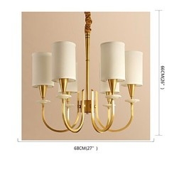 Lampadario in ottone con decorazione in giada