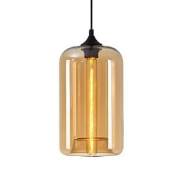 Lampadario a sospensione design bottiglia minimalista in ferro dipinto 1 luce